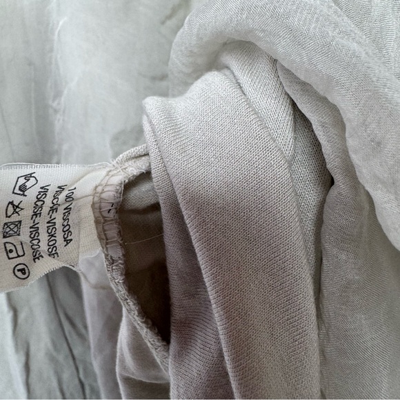 Angela Mara Italy dress grey tiered mesh with under slip soft buttery luxe - Picture 8 of 11